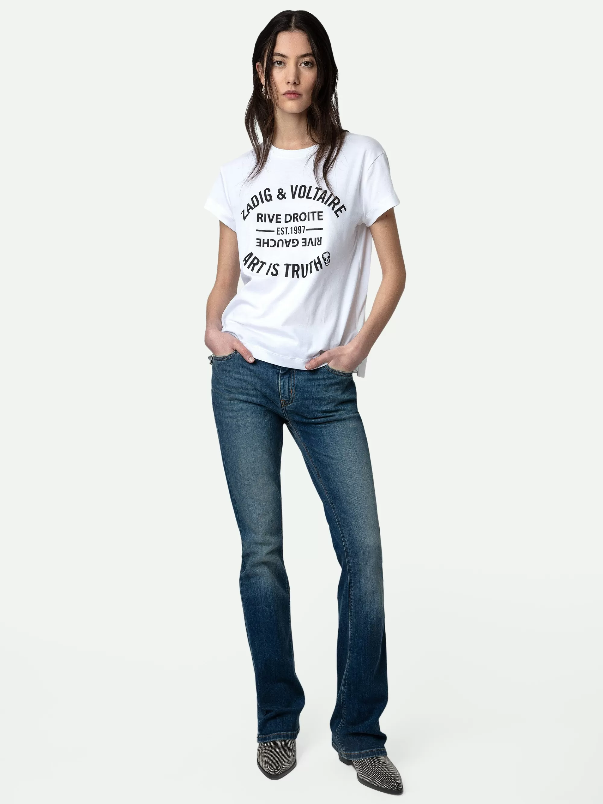 T-Shirts | Iconics | Zadig&Voltaire Walk Blason T-Shirt White