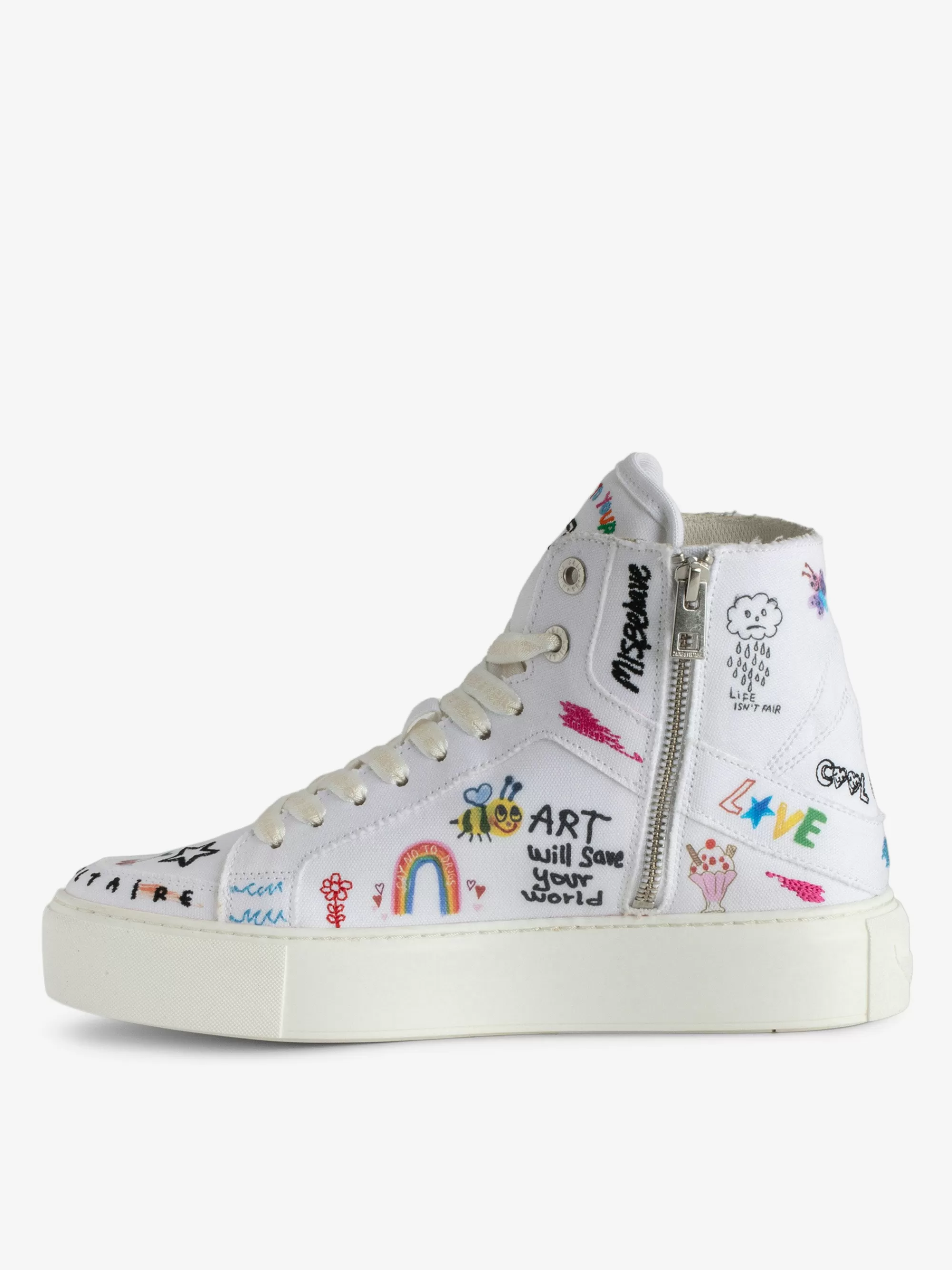 Sneakers | Sneakers | Zadig&Voltaire ZV1747 High Flash Chunky High-Top Sneakers White