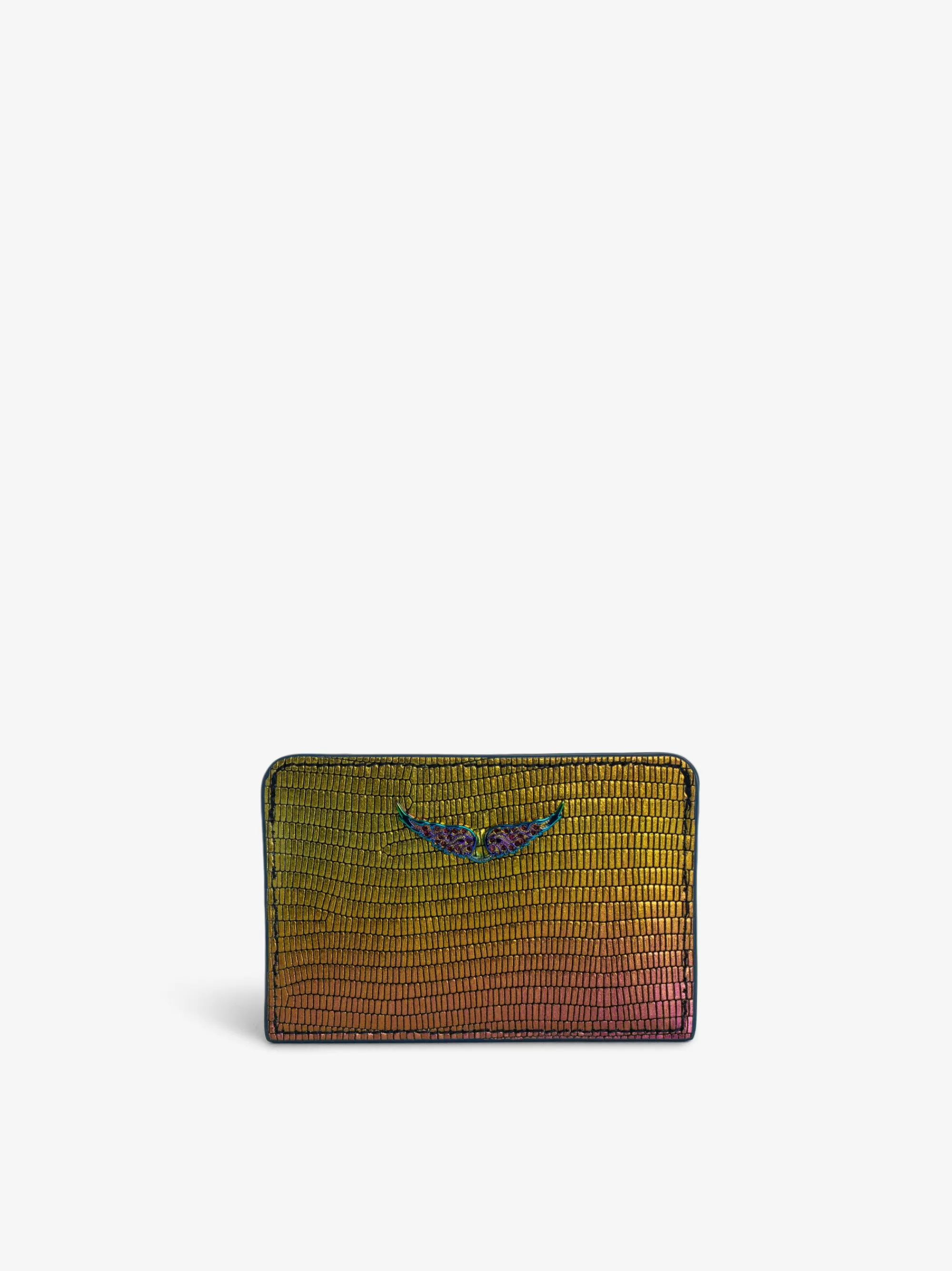 Wallets & Leather Goods | Wallets & Purses | Zadig&Voltaire ZV Pass Embossed Metallic Card Holder Rainbow