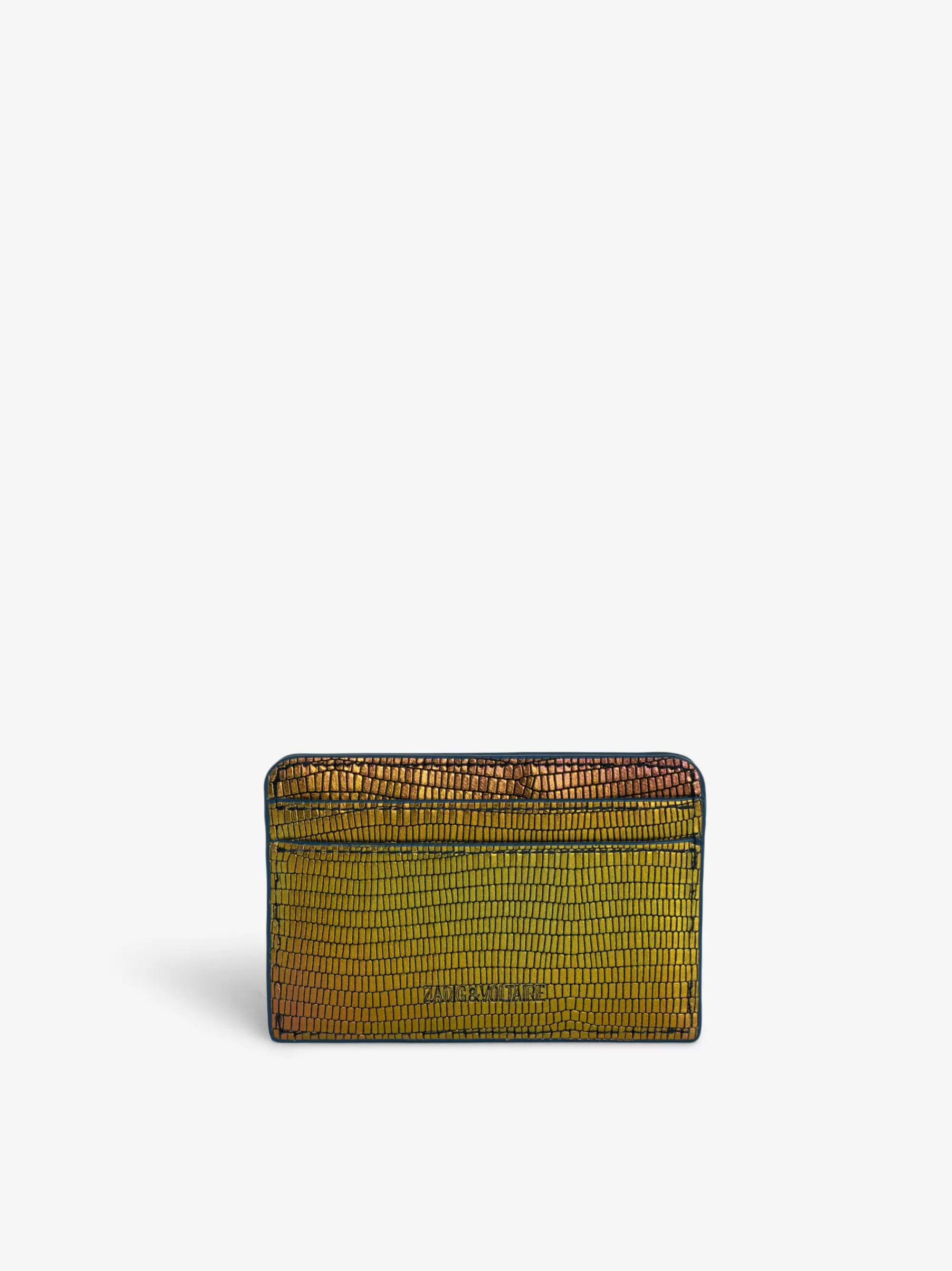 Wallets & Leather Goods | Wallets & Purses | Zadig&Voltaire ZV Pass Embossed Metallic Card Holder Rainbow